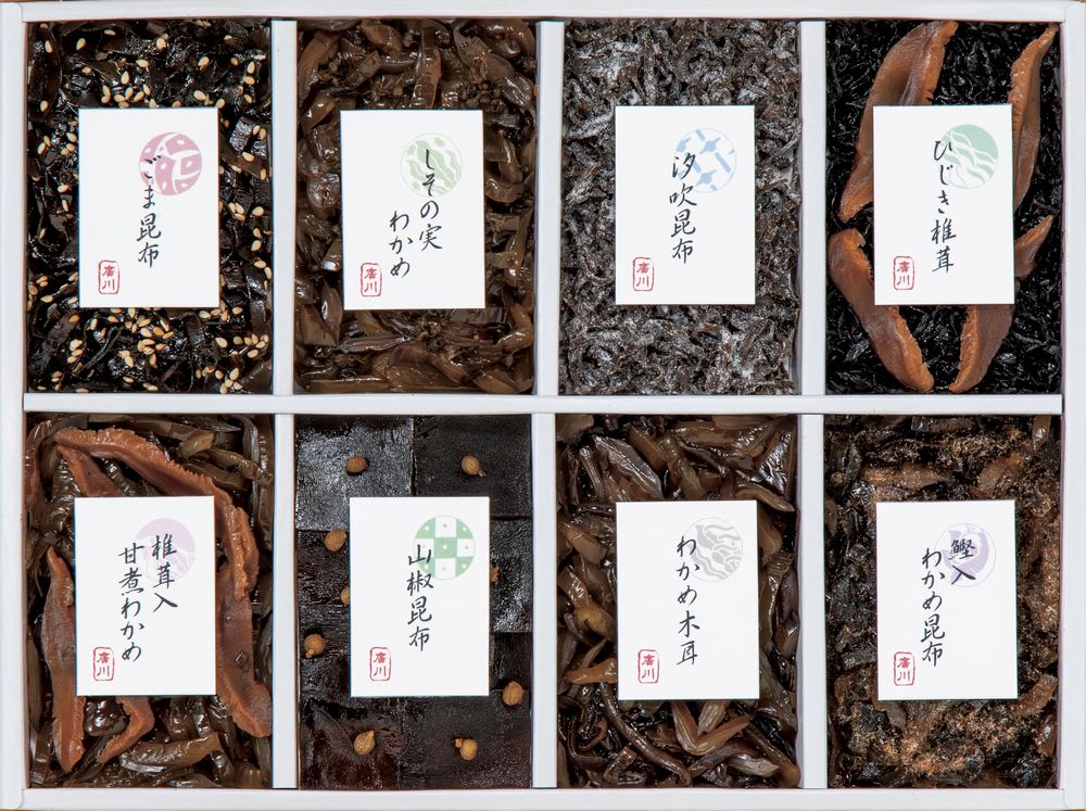 乐天商城 - 廣川昆布 御昆布 8品佃煮詰合せ（KB-30） ギフト プレゼント 結婚 出産 内祝い お祝い 出産内祝い お返し お祝い返し 香典返し 引っ越し ご挨拶 快気祝い 入学 就職 退職 贈答品 200-45 ★