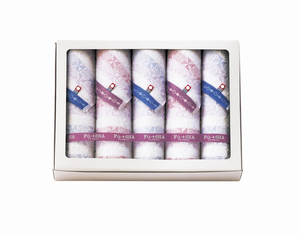 乐天商城 - Fu-SHA（風車） 今治産 フェイスタオル5P ギフト プレゼント 結婚 出産 内祝い お祝い 出産内祝い お返し お祝い返し 香典返し 引っ越し ご挨拶 快気祝い 入学 就職 退職 贈答品 FS-EO5