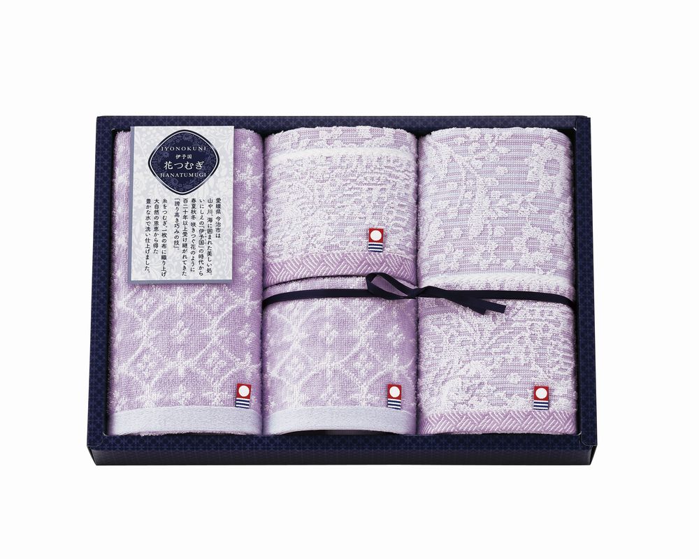 乐天商城 - 伊予国 花つむぎ つむぎ タオルセット ギフト プレゼント 結婚 出産 内祝い お祝い 出産内祝い お返し お祝い返し 香典返し 引っ越し ご挨拶 快気祝い 入学 就職 退職 贈答品 IH-4031