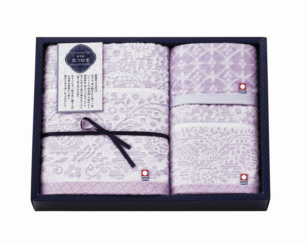 乐天商城 - 伊予国 花つむぎ つむぎ タオルセット ギフト プレゼント 結婚 出産 内祝い お祝い 出産内祝い お返し お祝い返し 香典返し 引っ越し ご挨拶 快気祝い 入学 就職 退職 贈答品 IH-5032