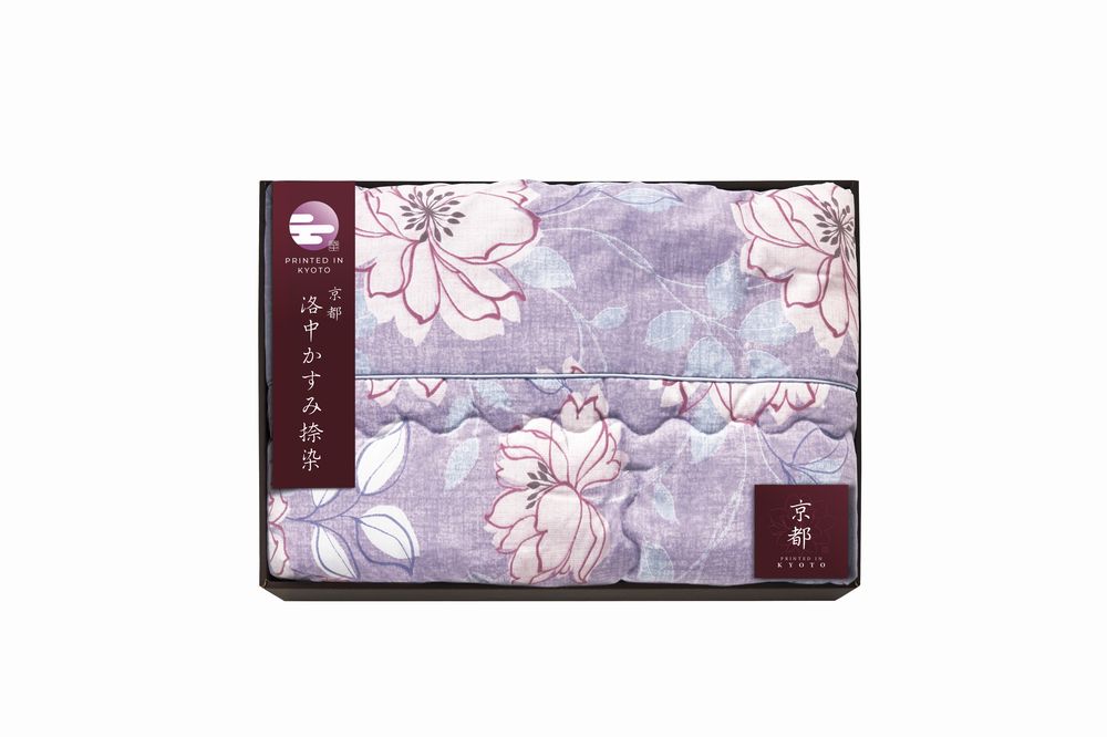 乐天商城 - 京都 洛中かすみ捺染 肌布団 ギフト プレゼント 結婚 出産 内祝い お祝い 出産内祝い お返し お祝い返し 香典返し 引っ越し ご挨拶 快気祝い 入学 就職 退職 贈答品 KSG13150-PU
