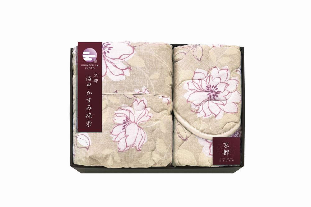 乐天商城 - 京都 洛中かすみ捺染 肌布団&敷パット ギフト プレゼント 結婚 出産 内祝い お祝い 出産内祝い お返し お祝い返し 香典返し 引っ越し ご挨拶 快気祝い 入学 就職 退職 贈答品 KSG13250-BE