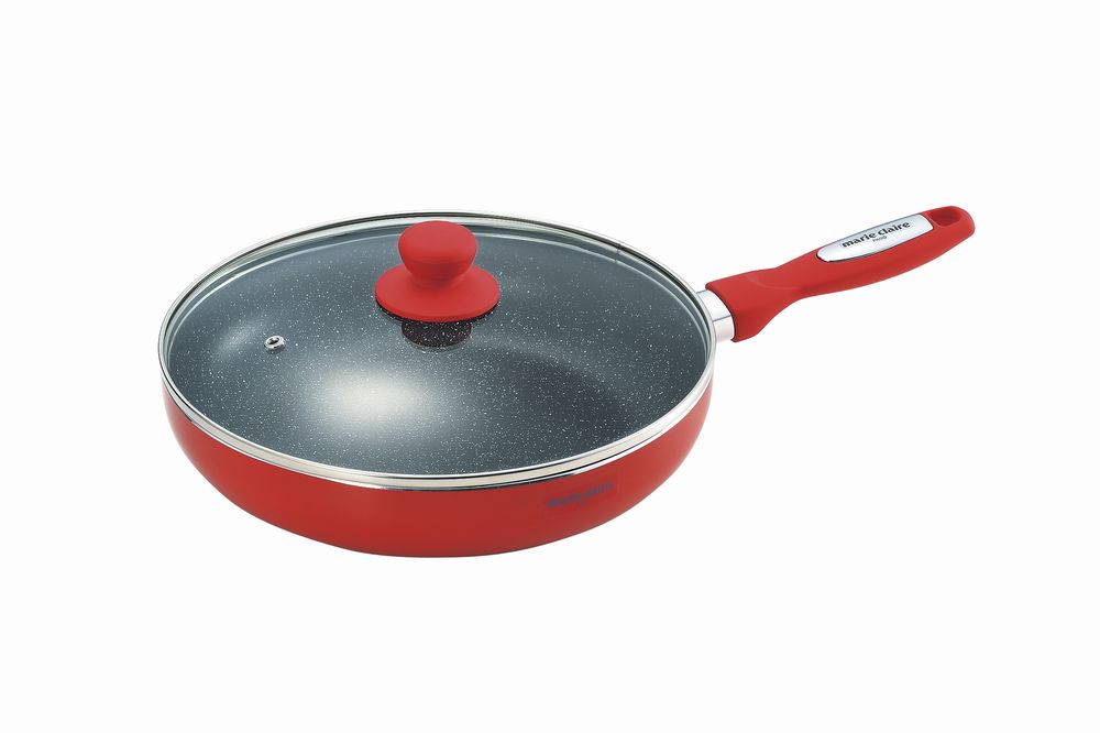 Ih/Gas Compatible - マリ・クレール カラーズ アルミフライパン26cm ギフト プレゼント 結婚 出産 内祝い お祝い 出産内祝い お返し お祝い返し 香典返し 引っ越し ご挨拶 快気祝い 入学 就職 退職 贈答品 MC-073R