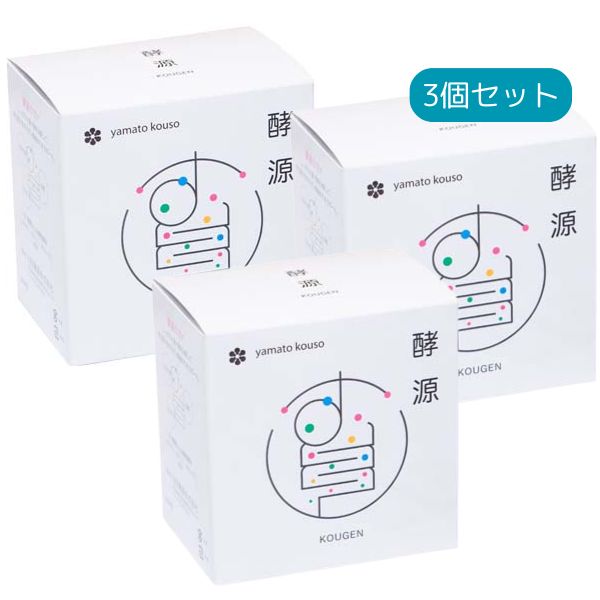 3個セット 酵源 大和酵素 消化酵素 サプリ 食べ過ぎ ビタミンC・ビタミンE・梅エキス・カルシウム
