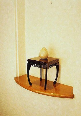 花台 木製 床の間 香炉 すずらん 黒丹調 6号 和風