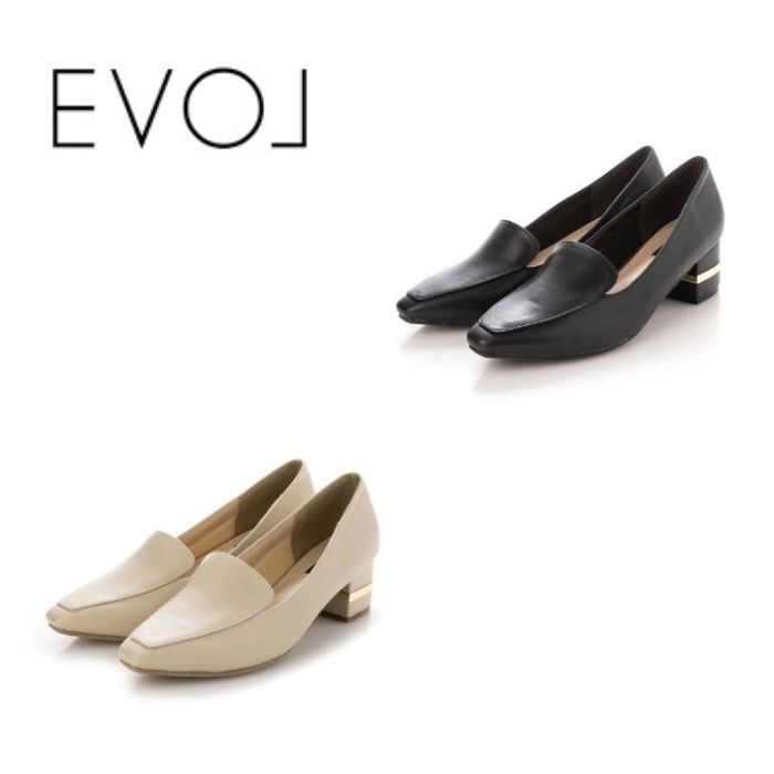 EVOL イーボル 晴雨兼用 チャンキーヒール ローファー IS9758 レディース ローファー シューズ 靴のサムネイル