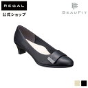 リーガル 【公式】 BEAUFIT A14YAE ラウンドトゥデザインパンプス ブラック パンプス レディース ビューフィット REGAL CORPORATION リーガル コーポレーション 日本製 | 靴 くつ シューズ ラウンドトゥ 3e 通勤靴 オフィスシューズ 革靴 本革 オフィス 黒 ビジネス 女性