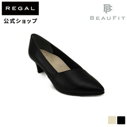 【公式】 BEAUFIT A66WAF 晴雨兼用カットワークパンプス ブラック パンプス レディース ビューフィット REGAL CORPORATION リーガル コーポレーション 日本製 | くつ シューズ 靴 ウィメンズ 女性用 ポインテッドトゥ レインパンプス レインシューズ 雨 撥水 防水 本革