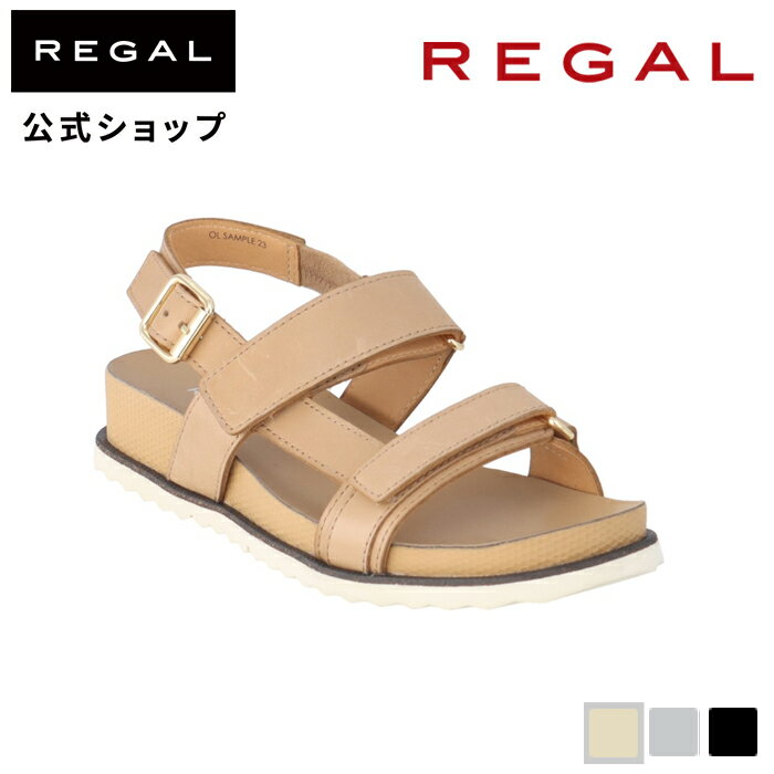 ▼SALE▼ 【公式】 REGAL F28QAF スポーティーレザーサンダル ベージュ サンダル レディース リーガル | 靴 くつ シューズ レザーサンダル スポーツサンダル レザー おしゃれ レディースサンダル カジュアル 女性 オフィスのサムネイル