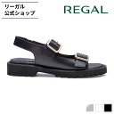 【公式】 REGAL F28R ダブルバックルサンダル ブラック サンダル レディース リーガル