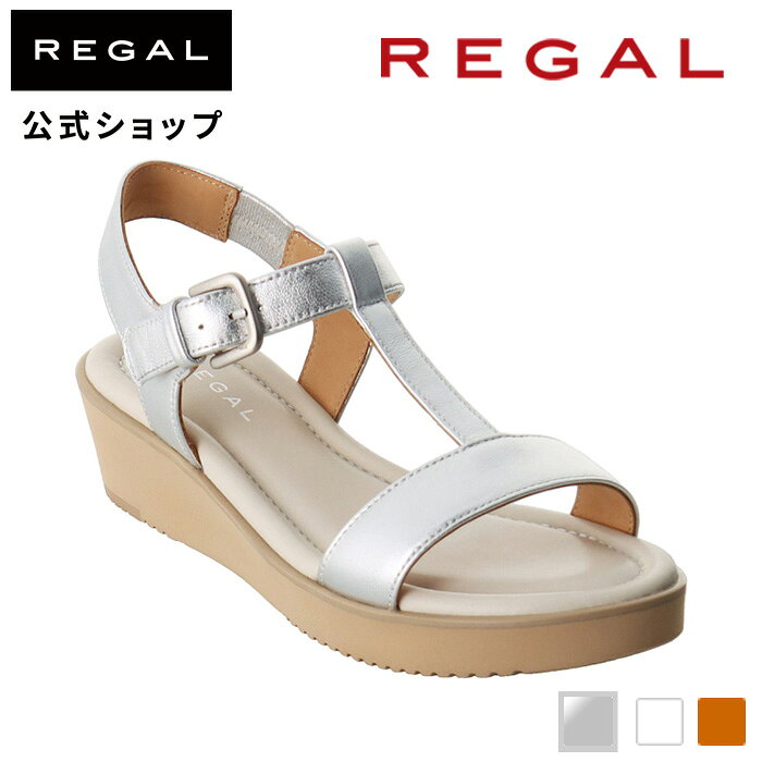 【公式】 REGAL F80Q ウェッジTストラップサンダル シルバー サンダル レディース リーガルのサムネイル