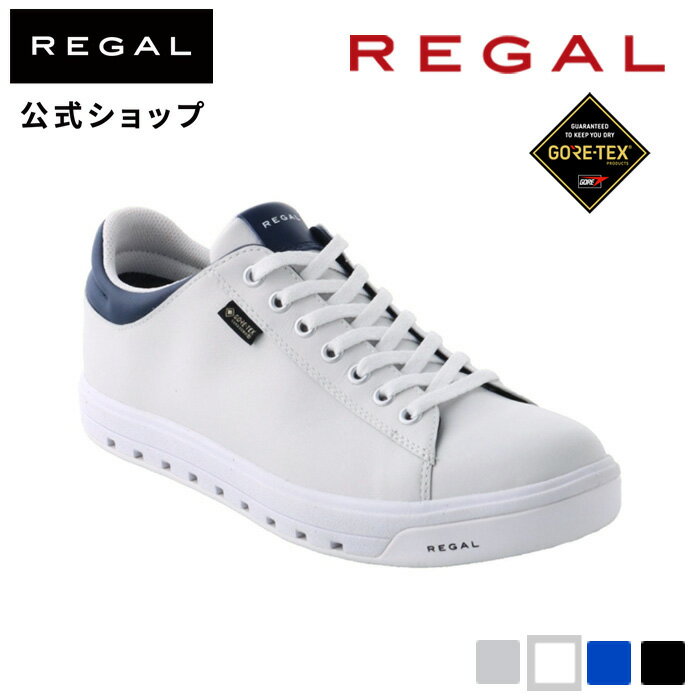 【公式】 REGAL 51DL コートスニーカー GORE-TEX SURROUND フットウェア ホワイトネイビー スニーカー メンズ リーガル | 父の日 リーガルシューズ レザースニーカー レザーシューズ カジュアル ブランド メンズシューズ 本革 コートシューズ 白 カジュアルスニーカー