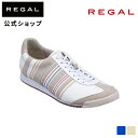 楽天REGAL FOOT COMMUNITY楽天市場店▼SALE▼ 【公式】 REGAL 66MRAD レザースニーカー ホワイトストライプ メンズ リーガル | 靴 シューズ 本革 カジュアル レザー レザーシューズ 男性用 メンズシューズ ストライプ カジュアルスニーカー おしゃれ かっこいい 白 ホワイト 革製 牛革 スエード