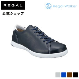 【公式】 Regal Walker 324WBF ディアスキン スニーカー ネイビー メンズ リーガル ウォーカー | 靴 くつ シューズ 革靴 おしゃれ カジュアル 本革 レザースニーカー レザー メンズシューズ 歩きやすい 履きやすい ウォーキングシューズ 軽い プレゼント