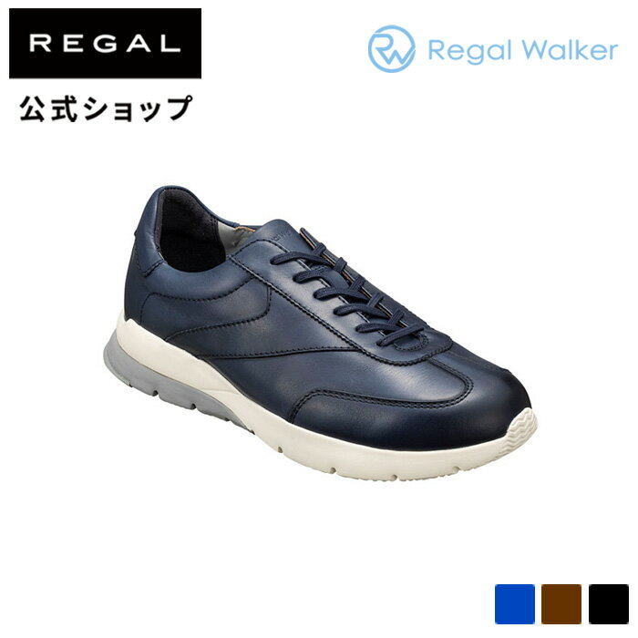 楽天REGAL FOOT COMMUNITY楽天市場店SALE 【公式】 RegalWalker 334W レースアップレザースニーカー ネイビー メンズ リーガルウォーカー | 靴 シューズ スニーカー レザー レースアップシューズ レザースニーカー メンズスニーカー 革靴 本革 男性 歩きやすいe 男性用 革 くつ