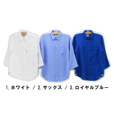 ≪SALE＆送料無料≫University of Oxford MENS LINEN SHIRT 0701-63119 / ユニバーシティ オブ オックスフォード メンズ ミストリネン七分袖シャツ 0701-63119