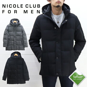 ≪SALE＆送料無料≫NICOLE CLUB FOR MEN HOODED DOWN JACKET 9564-3703 / ニコルクラブフォーメン フード付 ダウン ジャケット 9564-3703