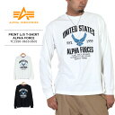 ≪ネコポスで送料無料≫ALPHA INDUSTRIES INC MENS PRINT L/S T-SHIRT ALPHA FORCE TC1550-0618.0601 / アルファ インダストリーズ メンズ ロゴプリント 長袖Tシャツ TC1550-0618.0601