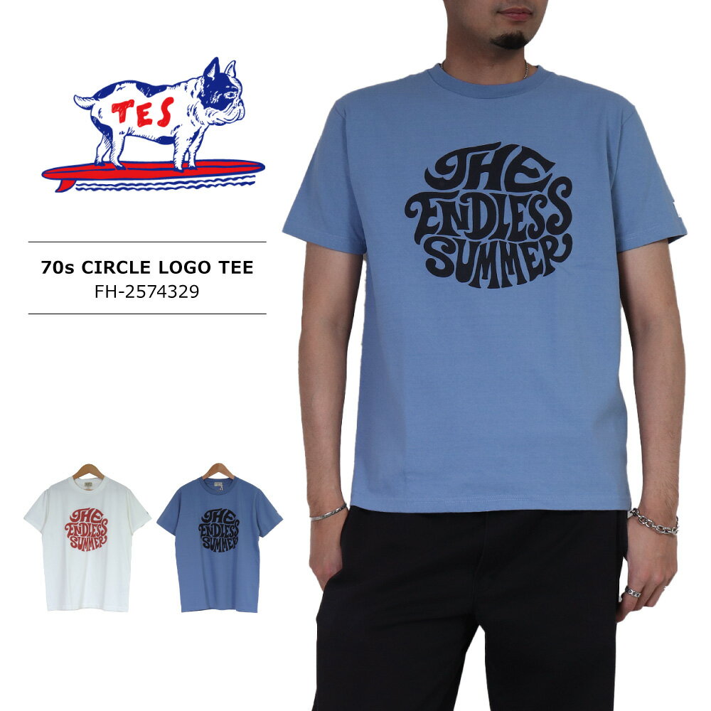 ≪ネコポスで送料無料≫The Endless Summer MENS 70s CIRCLE LOGO TEE FH-2574329 / エンドレスサマー メンズ ロゴ アメカジ 半袖 Tシャツ FH-2574329 国産