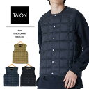 taion インナーダウン taion ベスト taion ダウン ベスト タイオン ダウンメンズ ダウンベスト メンズ 軽量 ゴルフ ダウンベスト メンズナイロン すっきり TAION-004 送料無料