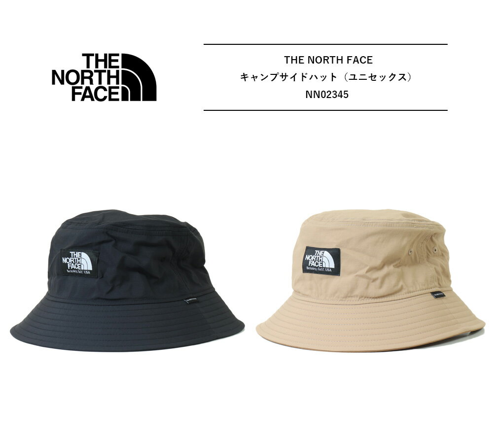 ザ・ノース・フェイス 帽子 メンズ 夏用 ザ・ノース・フェイス 新作 ザ・ノース・フェイス メンズ THE NORTH FACE キャンプサイドハット（ユニセックス）バケットハット ニューエラ UVケア UVカット 帽子 紫外線対策 ブラック ブラウンNN02345 送料無料のサムネイル
