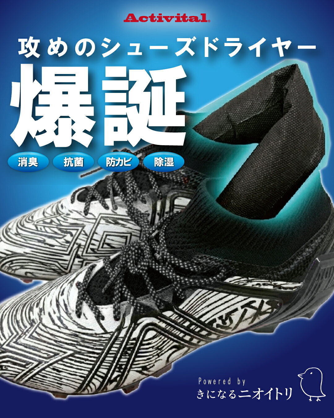 アクティバイタル楽天市場店のActivital DEO STICK PRO / デオスティックプロ 消臭抗菌 シューズドライヤー 靴消臭 シューズ消臭 アクティバイタル｜アングル2