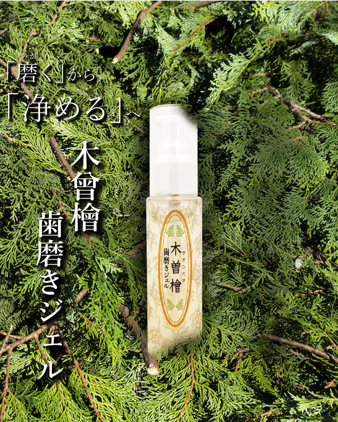 木曾檜歯磨きジェル 木曽檜 檜 歯磨き 歯磨き粉 歯 口臭 口臭ケア ケア ジェル 歯磨きジェル ミント オーガニック 除菌