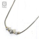 【クーポン配布中】hobo (ホーボー)『Beads Necklace 925 Silver with Brass』【正規取扱店】【smtb-KD】【sm15-17】【楽ギフ_包装】【シルバー】【シルバーネックレス】【スネークチェーン】(4)