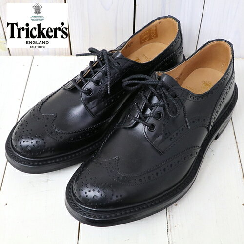 【10%OFFクーポン配布中】Tricker’s (トリッカーズ)『M5633-BOURTON』(BLACK CALF)【正規取扱店】【smtb-KD】【sm15-17】【楽ギフ_包装】【バートン】【ウィングチップ】【メダリオン】