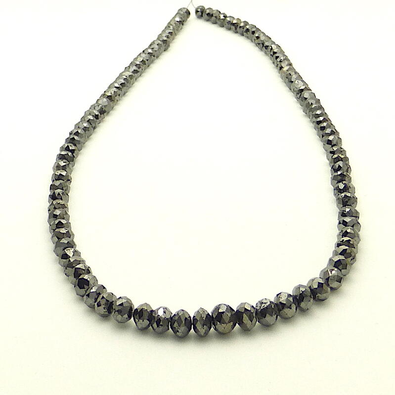 100カラット ブラックダイヤモンドネックレス　K18WG Black Diamond100ct