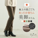  パンツ レディース M/L/LL シルキーウォームスリム 動きやすい きれいめ ボトムス 美脚 ストレート 低身長 小さいサイズ 大きいサイズ オフィス 秋冬 秋 冬 ライトグリーン ブラック 送料無料 rb-344n-1032