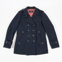 【中古】wa◇127 BURBERRY BLACK LABEL バーバリーブラックレーベル ピーコート Lサイズ 【F-25199】