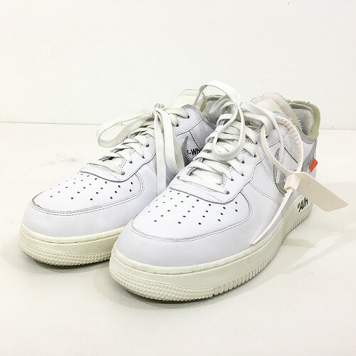 【中古】 hi◇149 OFF-WHITE × NIKE AIR FORCE 1 LOW VIRGIL ABLOH AO4297-100 White Metal...