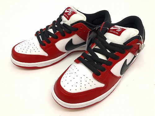 【中古】 wa◇149 Nike SB Dunk Low Pro "J-Pack Chicago/Varsity Red and White" BQ6817-600 ナイキ ダンク ロー プロ ジェーパック シカゴ バーシティレッド アンド ホワイト 26.5cm スニーカー 靴 【F-21233】