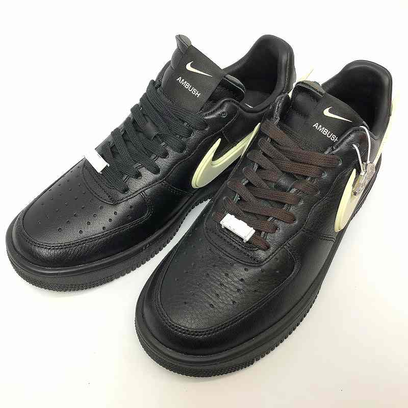 【中古】 wa◇149 AMBUSH × Nike Air Force 1 Low "Black" DV3464-001 アンブッシュ ナイキ エアフォース1 ロー ブラック 27cm スニーカー 靴 シューズ 【F-31398】