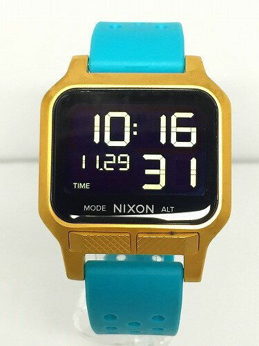 【中古】 NIXON HEAT ニクソン AQUA/GOLD 