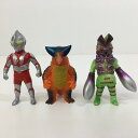 【中古】MAXTOY ミニソフビ怪獣倉庫シリーズ ウルトラマン 55周年記念 3体セット フィギュア ウルトラマン ギガラメ ピンクカラータイマータイプ バルタン星人 蓄光タイプ ゴモラ マックストイ hi◇67