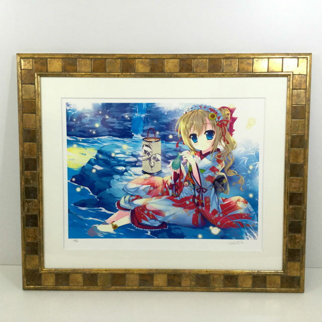 【中古】 版画 月夜の誘い 藤真拓哉 ミックスドメディア アールビバン wa◇66