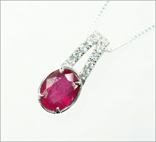 Ruby - ルビーネックレス アクセサリー 誕生石 ネックレス ネックレス 天然石ネックレス レディースジュエリー 大粒 ルビー 7月誕生石 天然石 レディース ネックレス クリスマス プレゼント 【選べる長さ 40cm・45cm】