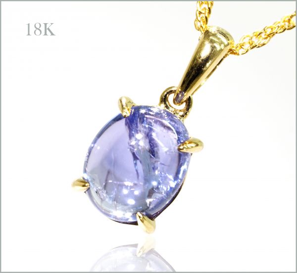 Coral Pink - 18金 ネックレス 誕生石 ネックレス タンザナイト ネックレス アクセサリー ゴールド ネックレス 18K 天然石ネックレス レディースジュエリー 12月誕生石 天然石 レディース ネックレス プレゼント 【選べる長さ 40cm・45cm】
