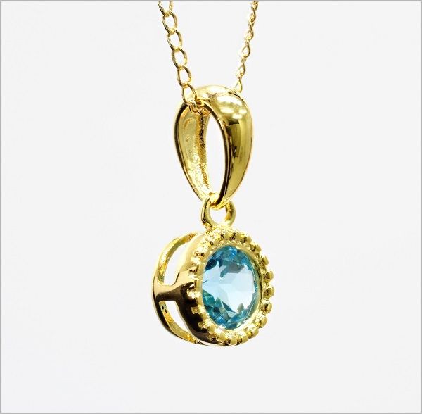 天然石ネックレスjewelry レゴリスのネックレス レディース 誕生石 ネックレス 天然石 ネックレス アクセサリー トパーズ ネックレス ゴールド ネックレス レディース ジュエリー 11月 誕生石 レディースネックレス プレゼント 一粒ネックレス 【選べる長さ 40cm・45cm】 BOX付属可｜アングル2
