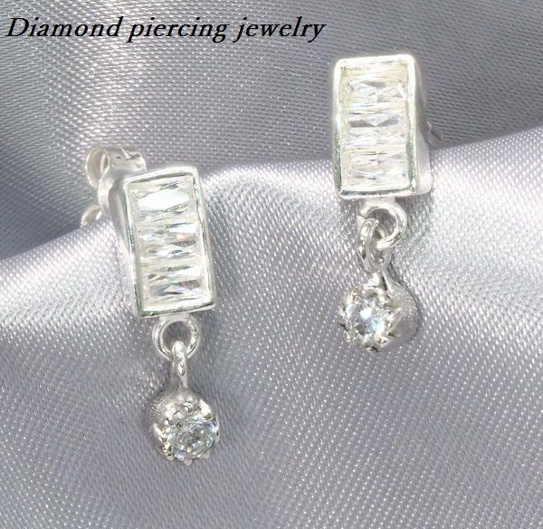 Cubic Zirconia - ジルコニアピアス CZダイヤ（キュービックジルコニア） CZピアス ダンシング ピアス レディース ピアス SV925 ピアス ジルコニア アクセサリー レディース ジュエリー 一粒 クリスマス 誕生日 プレゼント