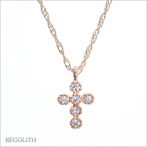 Cubic Zirconia - レディースネックレス CZダイヤ(キュービックジルコニア) ゴールドネックレス クロスネックレス ジルコニアネックレス