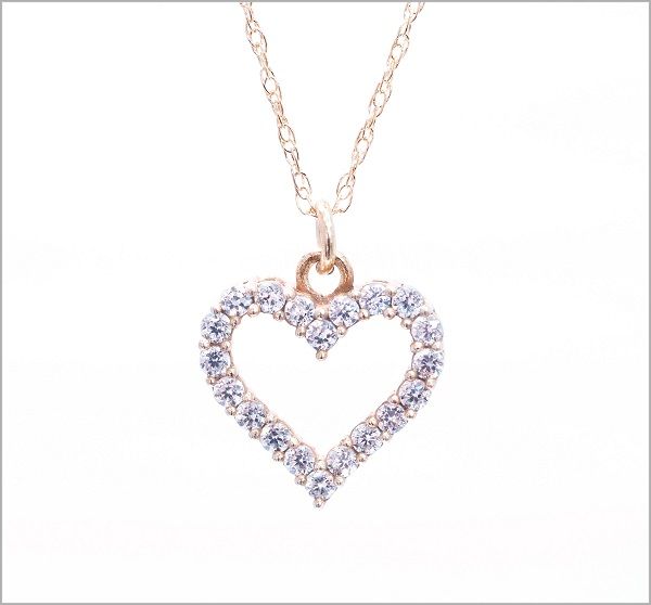 Rakuten - ハート ダイヤモンドネックレス CZ デザイン ネックレス アクセサリー ゴールド ネックレス レディース ネックレス キュービックジルコニア デザインジュエリー 【ダイヤモンドに匹敵する輝きがここに】