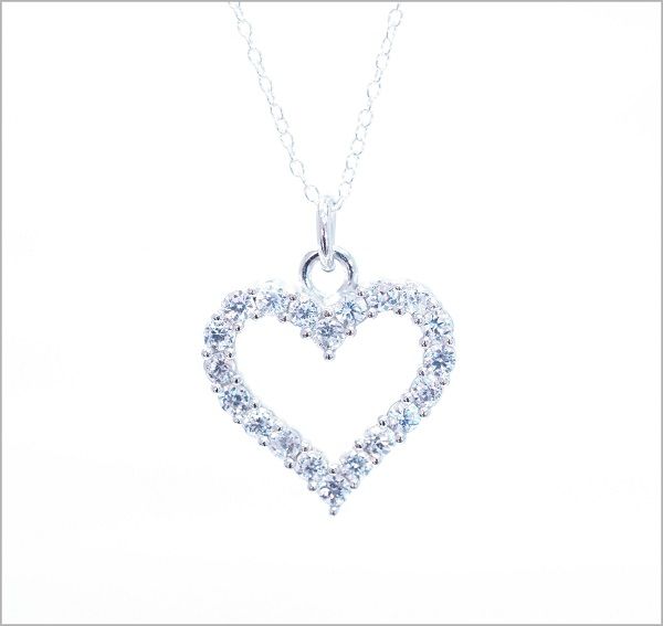 Rakuten - ハート ダイヤモンド ネックレス ジルコニア ネックレス デザイン ネックレス アクセサリー レディース ネックレス CZ キュービックジルコニア デザインジュエリー 【ダイヤモンドに匹敵する輝きがここに】