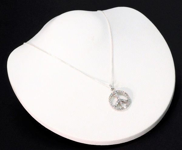 Rakuten - ダイヤモンド ネックレス ジルコニア ネックレス アクセサリー レディース ネックレス CZ キュービックジルコニア ピース デザインジュエリー 【ダイヤモンドに匹敵する輝きがここに】