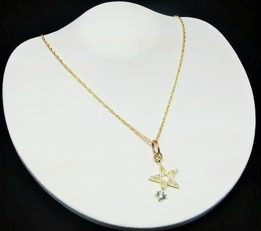 スター ネックレス CZ 一粒 ダイヤモンド ネックレス ゴールド ネックレス ジルコニア アクセサリー 星 ネックレス レディース ネックレス ジュエリー キュービックジルコニア デザインネックレス 【ダイヤモンドに匹敵する輝きがここに】