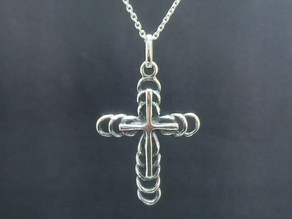 Silver - sterling silver ネックレス クロス 十字架 ネックレス SV925 メンズ ネックレス アクセサリー men's デザインネックレス 45cmチェーン