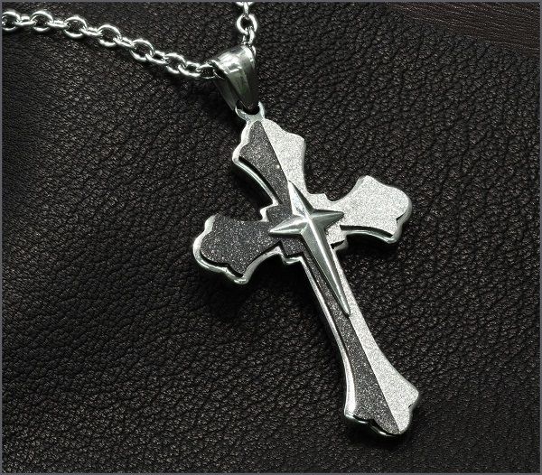 乐天商城 - クロス 十字架 ネックレス ステンレス ネックレス メンズ ネックレス ロング ネックレス アクセサリー 50cmチェーン