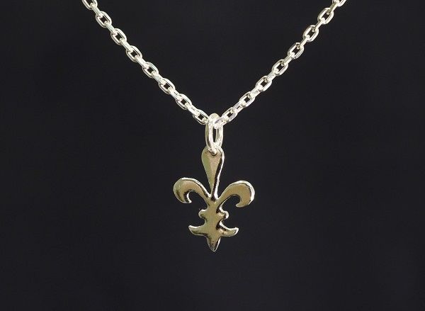 Rakuten - スターリングシルバー 百合 ネックレス SV925 メンズ ネックレス シルバー ネックレス アクセサリー lily デザイン ネックレス 45cmチェーン